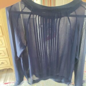 “One Fine Day” Sheer Blue Blouse